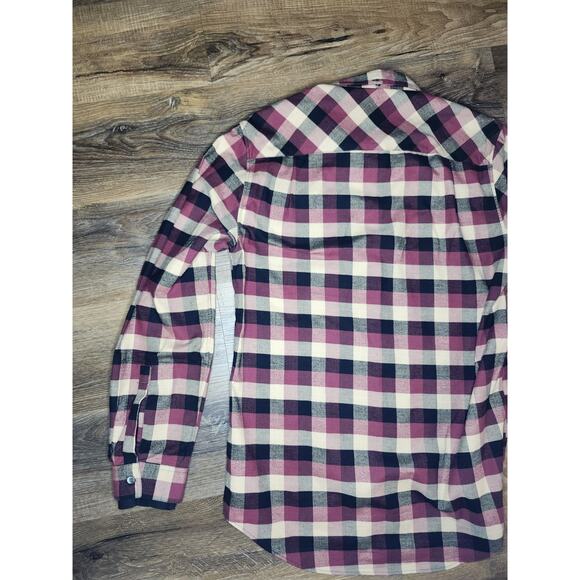 Public School New York Men’s Flannel Shirt Size Large Plaid Button Up Long Sleev - Picture 6 of 14